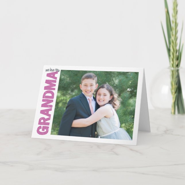 Cartão We Love you, Grandma! (Frente)
