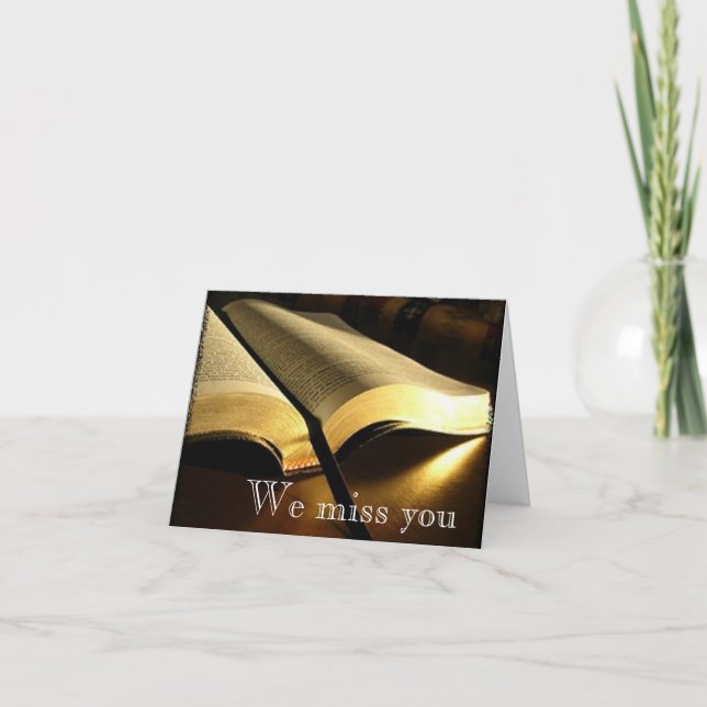 Cartão We miss you! (Frente)