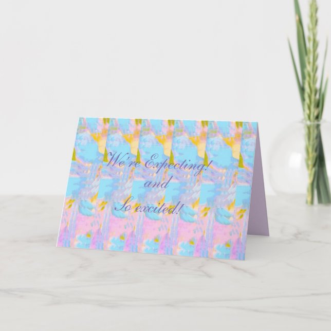 Cartão We’re Expecting and So Excited Inside of (Frente)