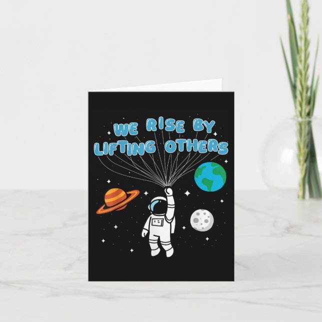 Cartão We Rise By Lifting Others Motivational Quote Insra (Frente)