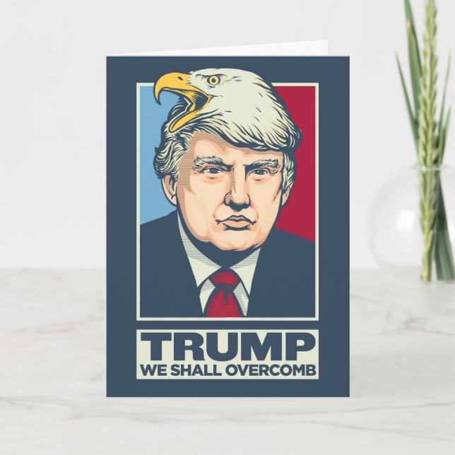 Cartão We Shall Overcomb Donald Trump (Frente)