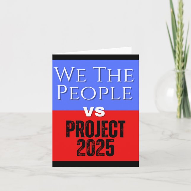 Cartão We The Pessoas Vs Project 2025 Save Democracy Poli (Frente)