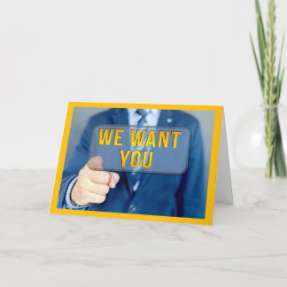Cartão We Want You Birthday Card