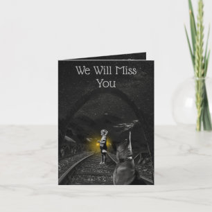 Cartão We Will Miss You, Bonvoyage Greeting Card,