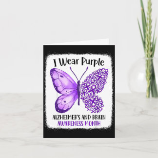 Cartão Wear purple alzheimer's and brain awareness month