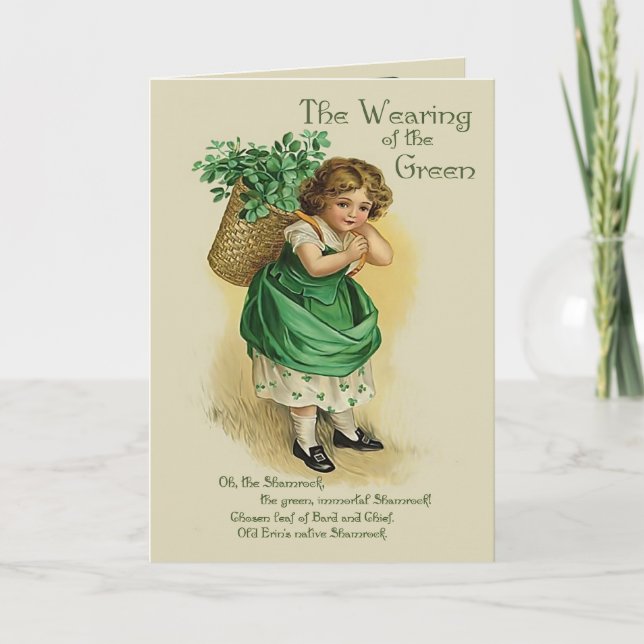 Cartão Wearing of the Green - Verse Inside (Frente)