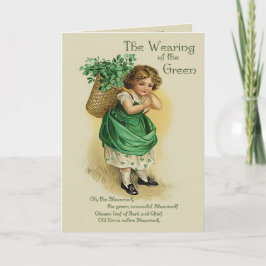 Cartão Wearing of the Green - Verse Inside