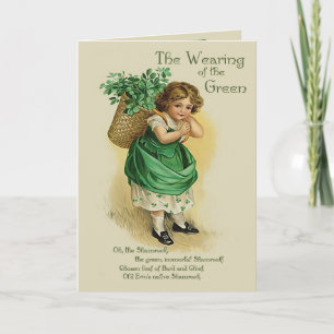 Cartão Wearing of the Green - Verse Inside