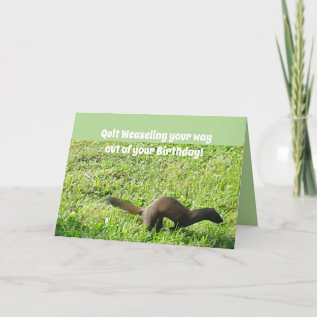 Cartão Weaseling Out Birthday Card (Frente)