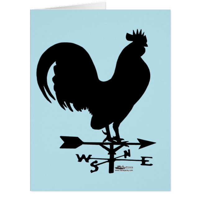 Cartão Weathervane Rooster (Frente)