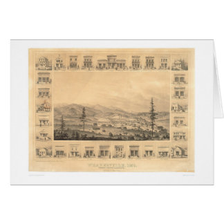 Cartão Weaverville, mapa panorâmico 1856 do CA (1846A)
