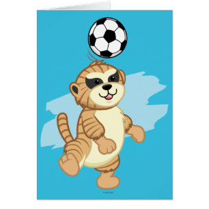 Cartão Webkinz Meerkat que joga o futebol 2