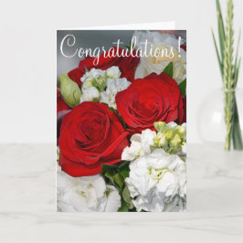 Cartão Wedding bouquet congratulations greeting card