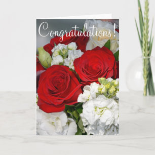 Cartão Wedding bouquet congratulations greeting card