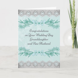 Cartão Wedding Card for Granddaughter & New Husband