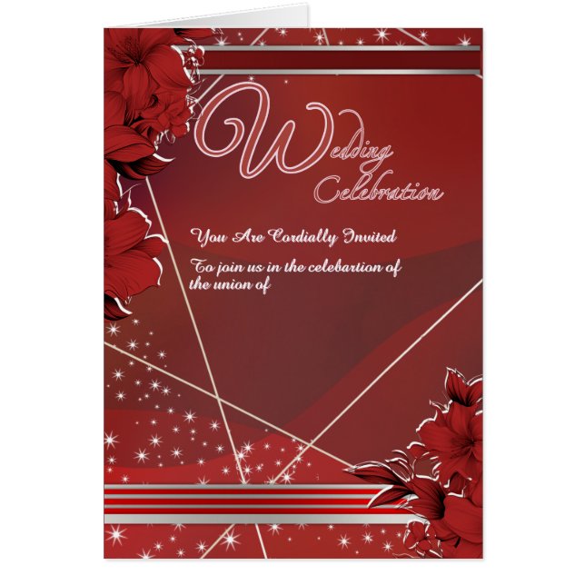 Cartão Wedding Celebration Invitation (Frente)