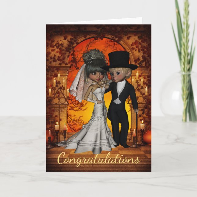 Cartão Wedding Congratulations for  Halloween Wedding (Frente)