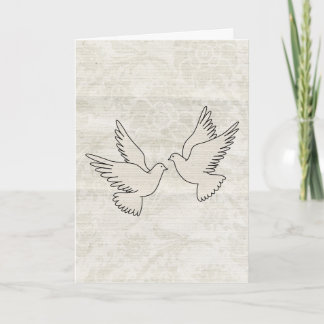 Cartão Wedding Congratulations Two Doves Card