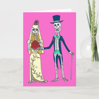 Cartão Wedding Day of the Dead Greeting Card