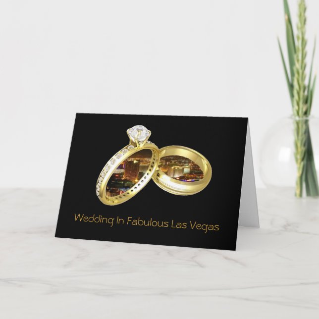 Cartão Wedding In Fabulous Las Vegas "RINGS" Card (Frente)