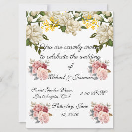 Cartão Wedding Invitation