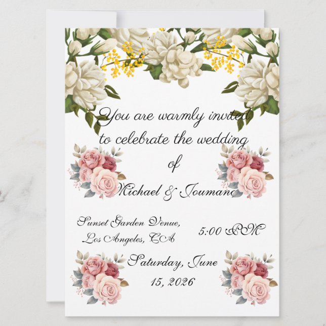 Cartão Wedding Invitation (Frente)