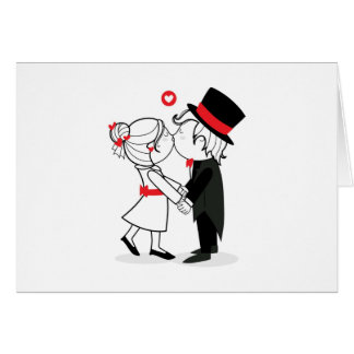 Cartão wedding kiss
