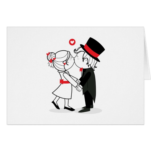 Cartão wedding kiss (Frente Horizontal)