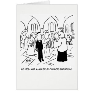 Cartão Wedding. Não, não é uma pergunta de escolha