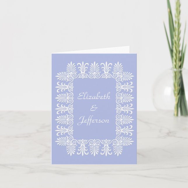 Cartão Wedgewood Blue 1 Customizable Note Card (Frente)