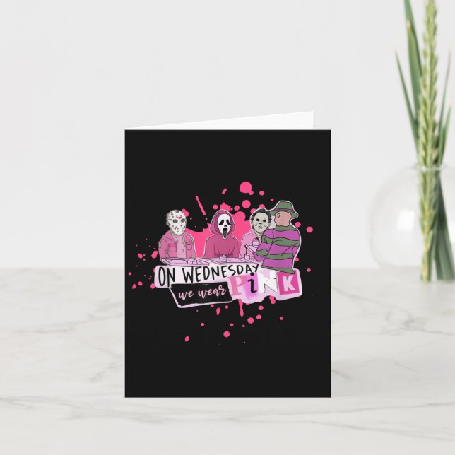 Cartão Weds. We Wear Nk Horror Villain Halloween Oct. Sok (Frente)