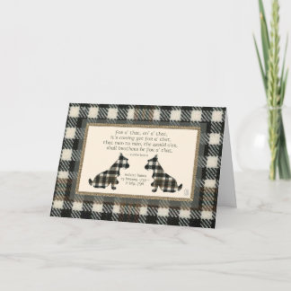 Cartão Wee Scottie Robert Burns Birthday 1