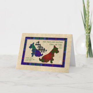 Cartão Wee Scottie Robert Burns Birthday 3