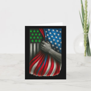 Cartão Weed American Flag 4º De Julho Febre Weed Lover Pa