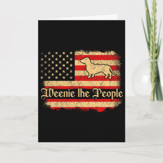 Cartão Weenie The People 4 De Julho Bandeira Americana Do