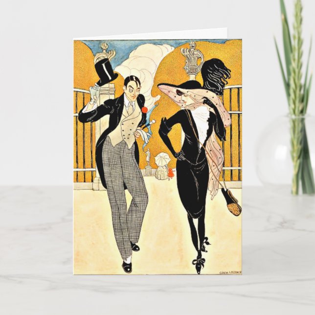 Cartão Wegener - Um Casal Elegante, 1920 (Frente)