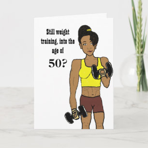 Cartão Weight training after 50 card