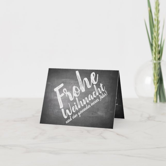 Cartão Weihnachtsgrüße auf der Kreidetafel (Frente)