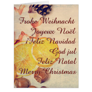 Cartão Weihnachtsmotic mit Früchten...