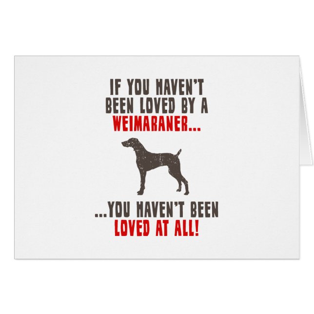 Cartão Weimaraner (Frente Horizontal)