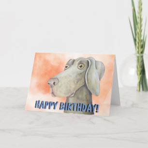 Cartão Weimaraner dog birthday card