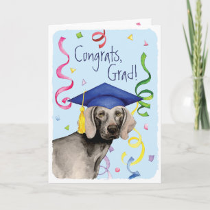 Cartão Weimaraner Graduate