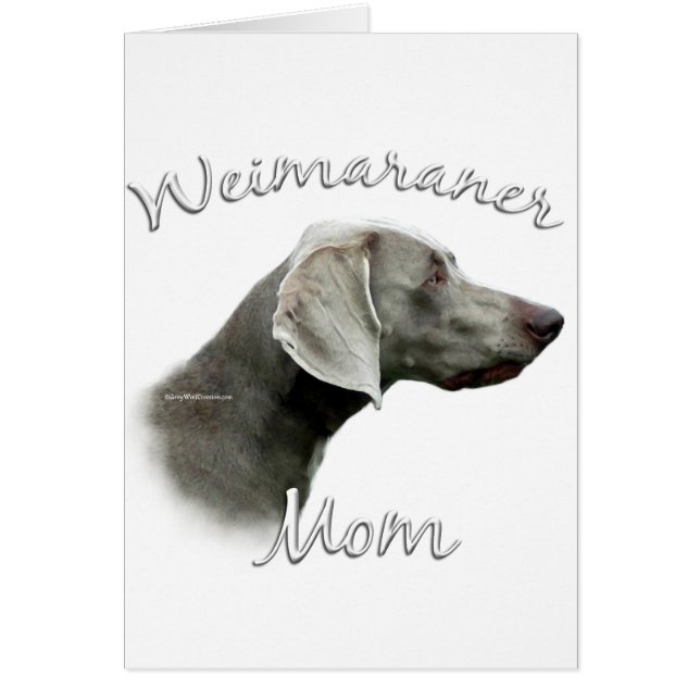 Cartão Weimaraner Mãe 2 (Frente)