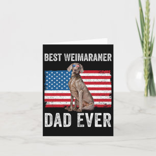 Cartão Weimaraner Pai Americano Flag Dog Proprietário 4º