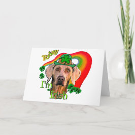 Cartão Weimaraner Saint Patricks