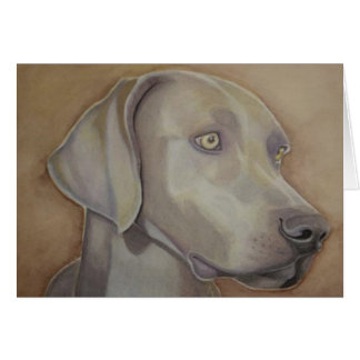 Cartão Weimeraner na Aquarela