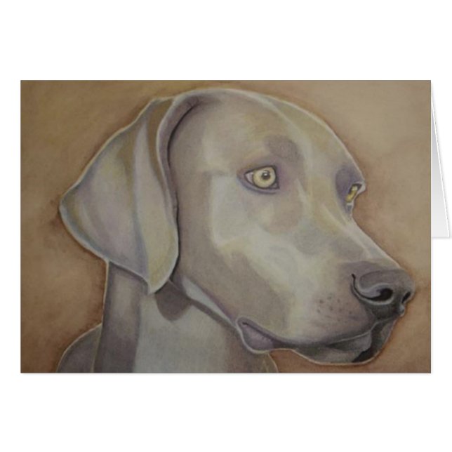 Cartão Weimeraner na Aquarela (Frente Horizontal)