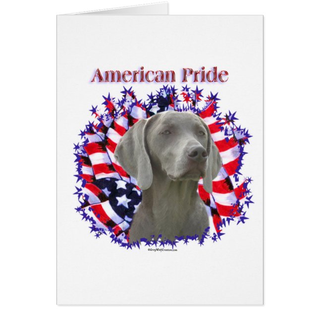 Cartão Weimeraner Pride (Frente)