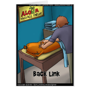 Cartão Weiner Massage aka Backlink Funny Gifts & Cards