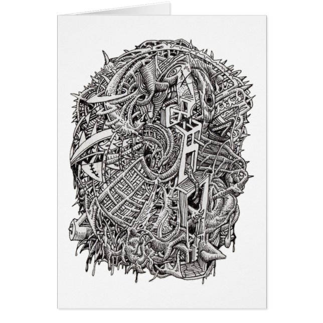 Cartão Weirdhead por Brian Benson (Frente)